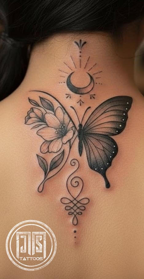Butterfly tattoo small design Delhi